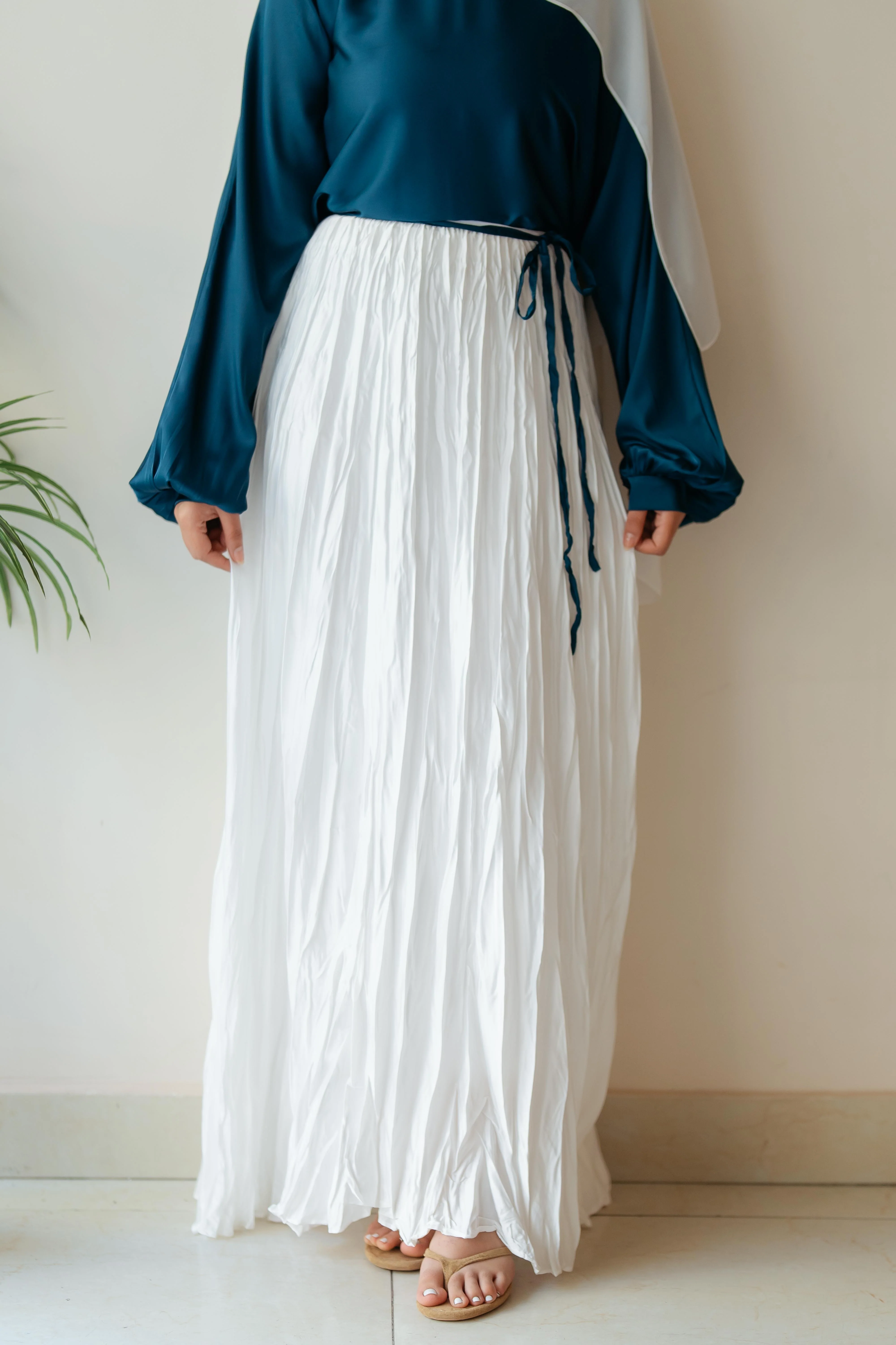 Crinckle Satin Skirt - Image 3