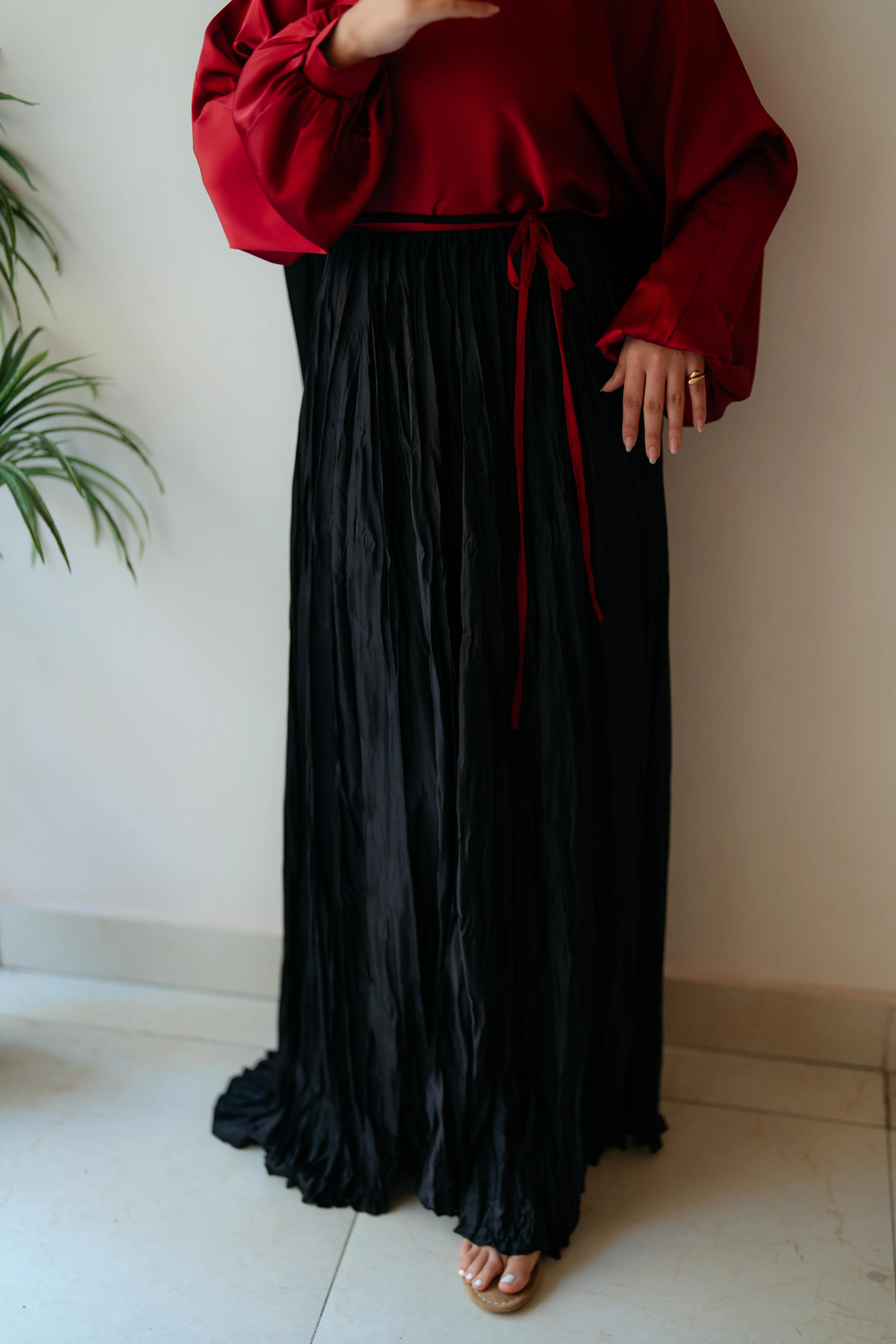 Crinckle Satin Skirt - Image 5