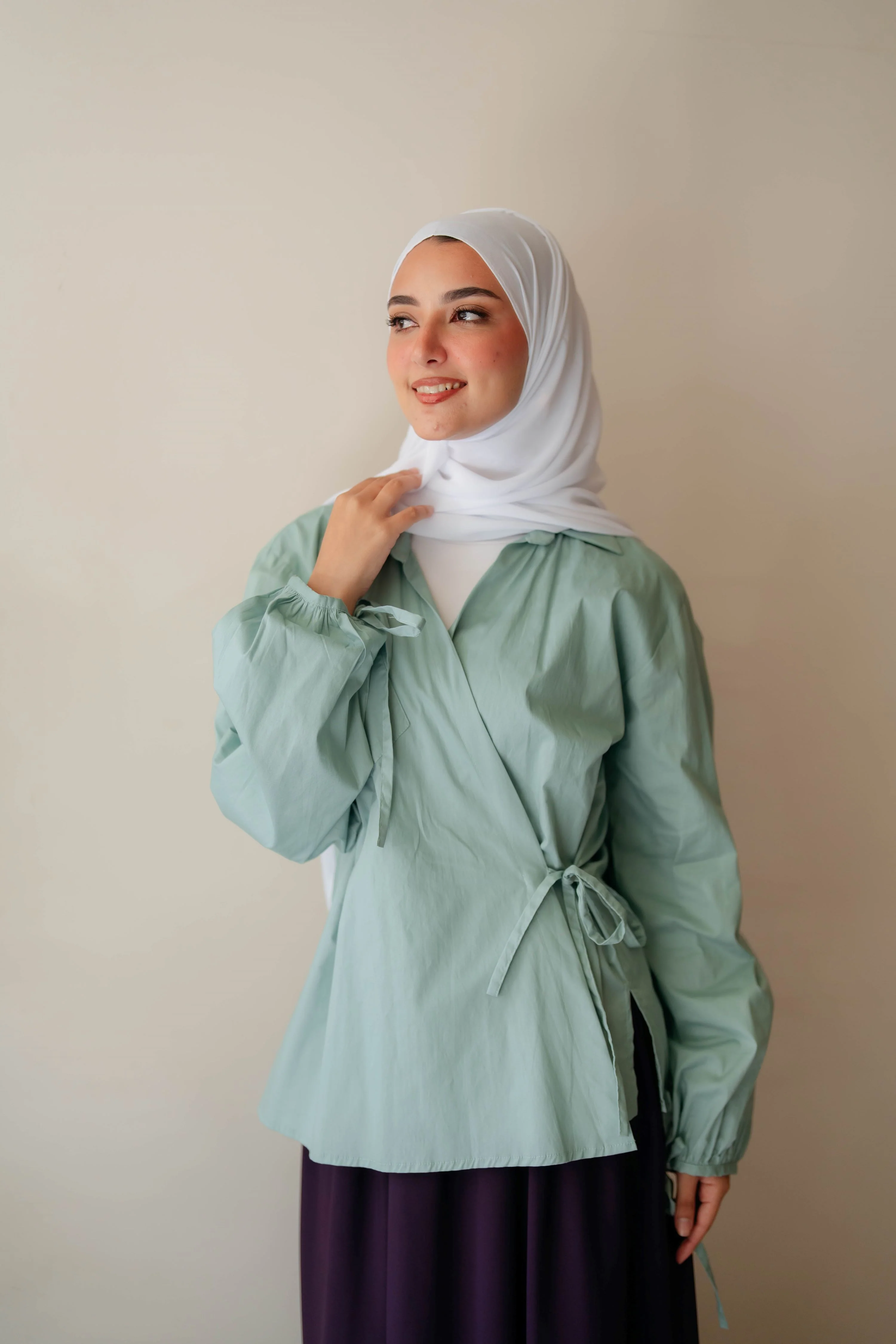 Cross Wrap Blouse - Image 7