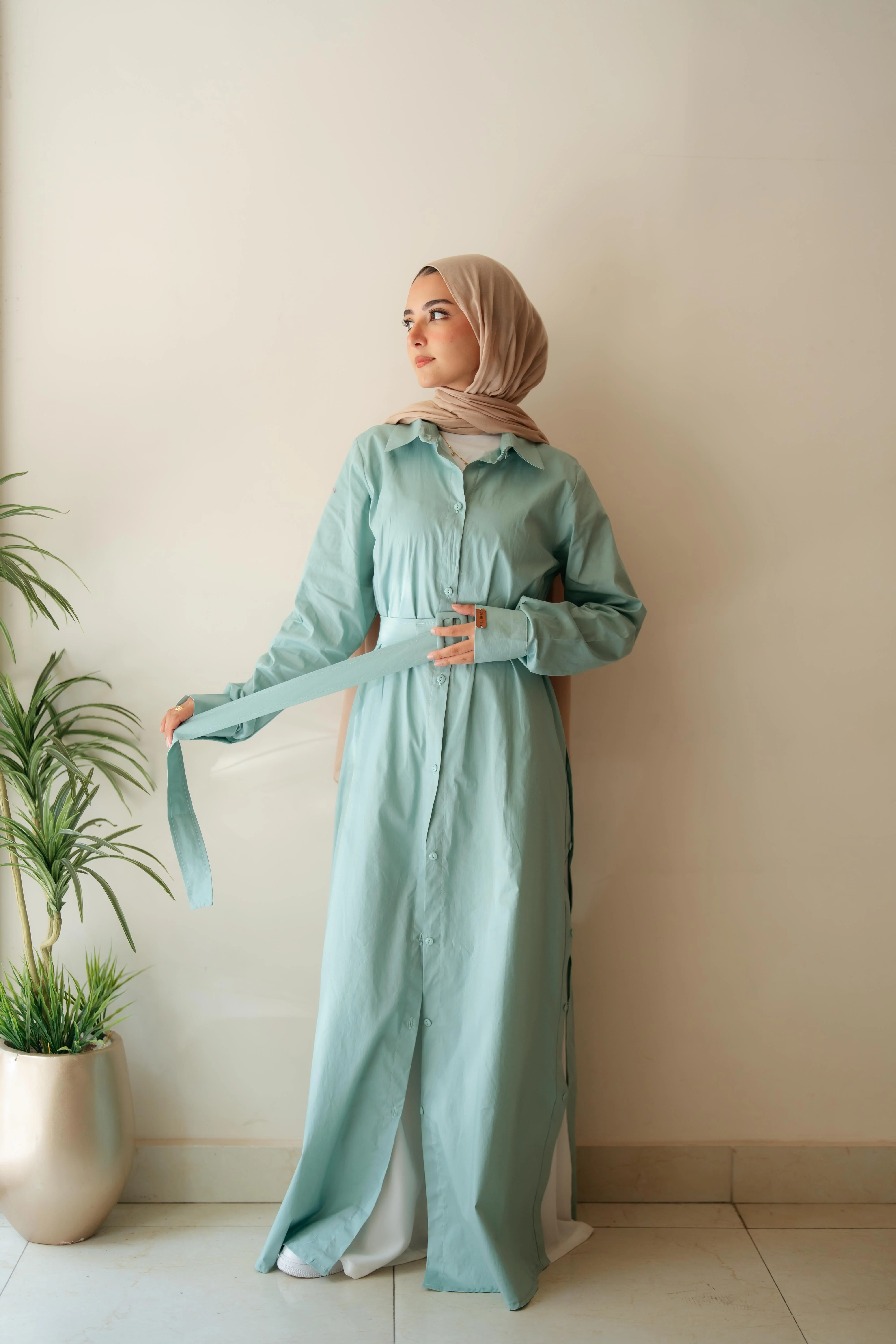 Double Side Buttons Dress - Image 5