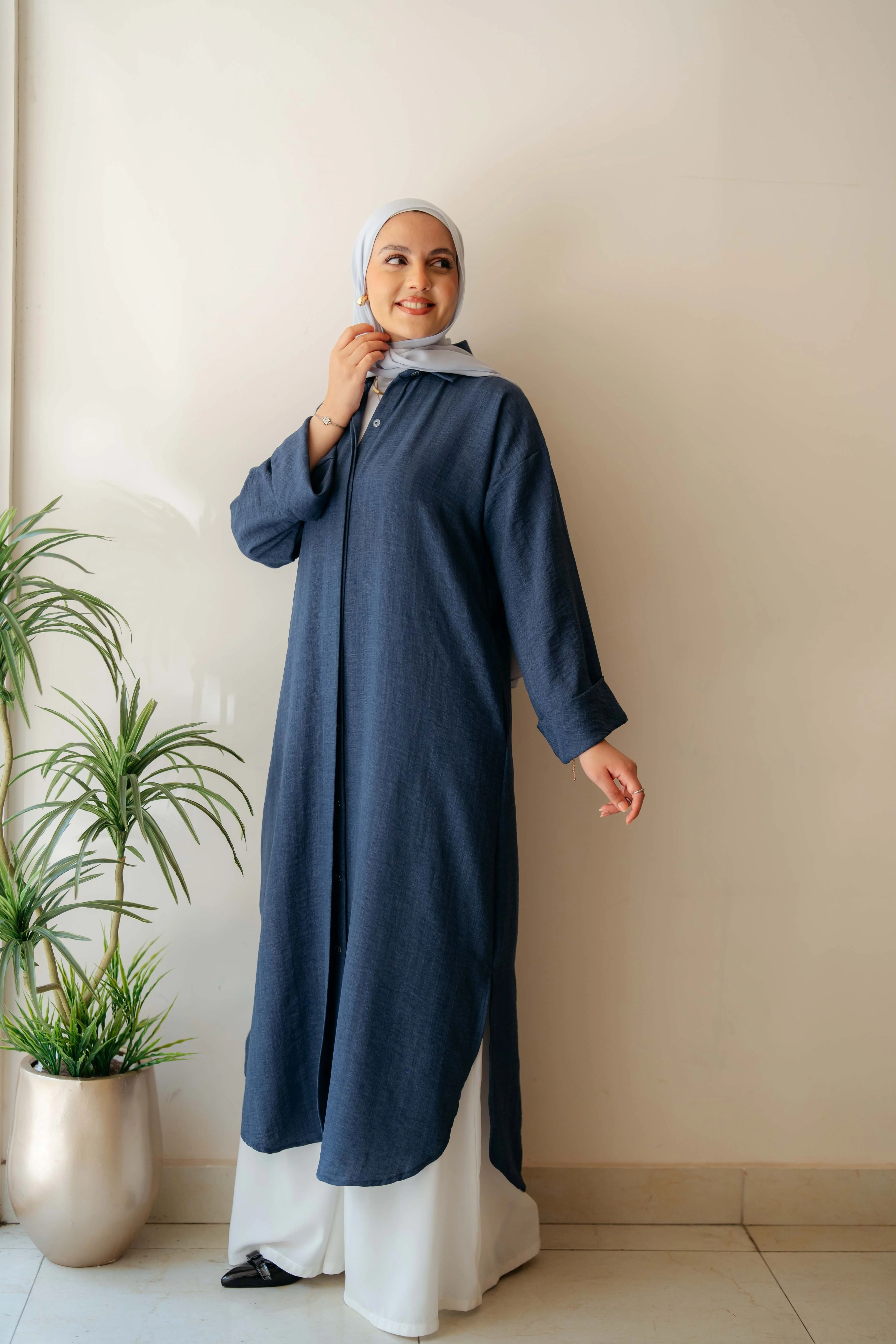 Plain Shirt Dress - Image 13