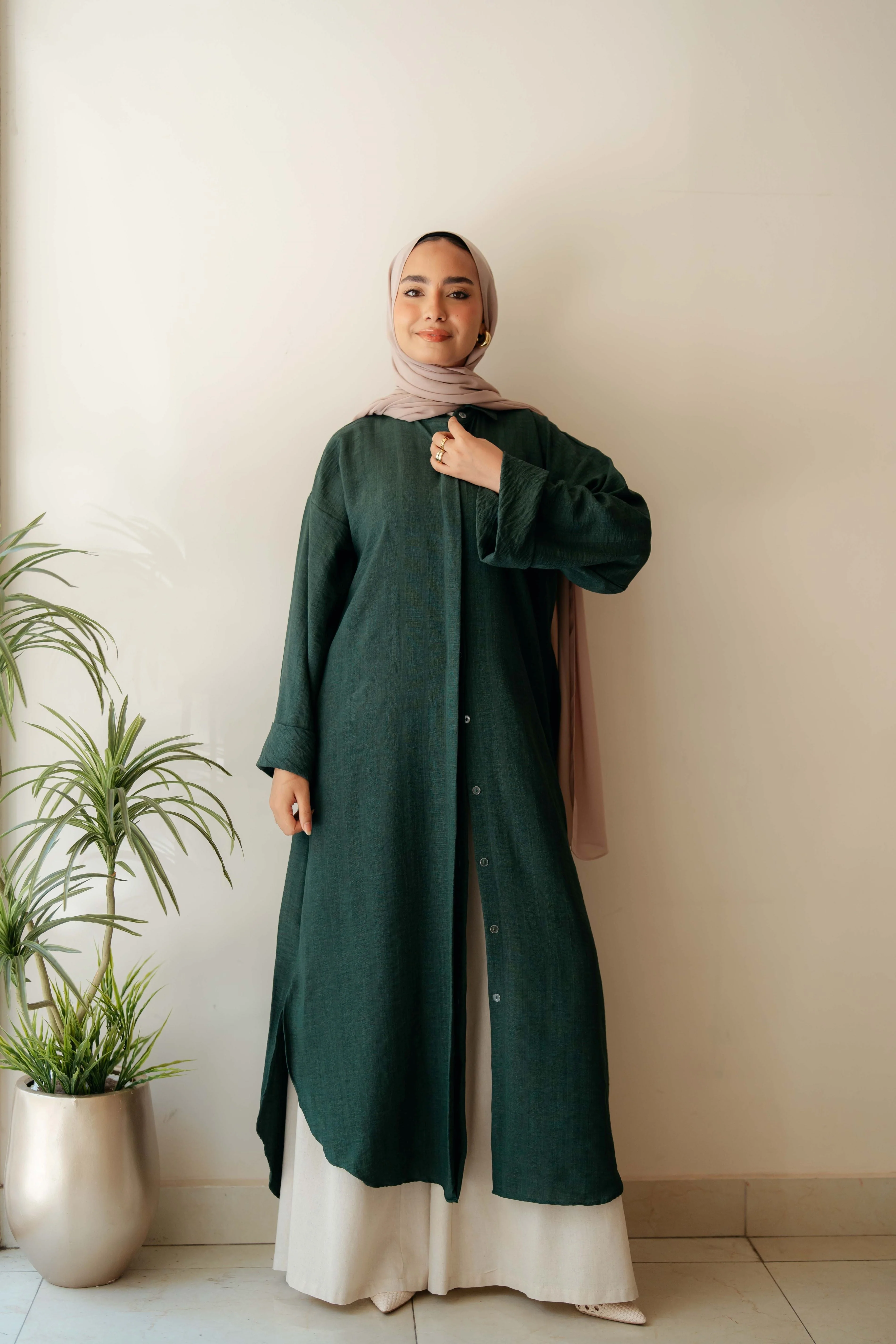 Plain Shirt Dress - Image 17