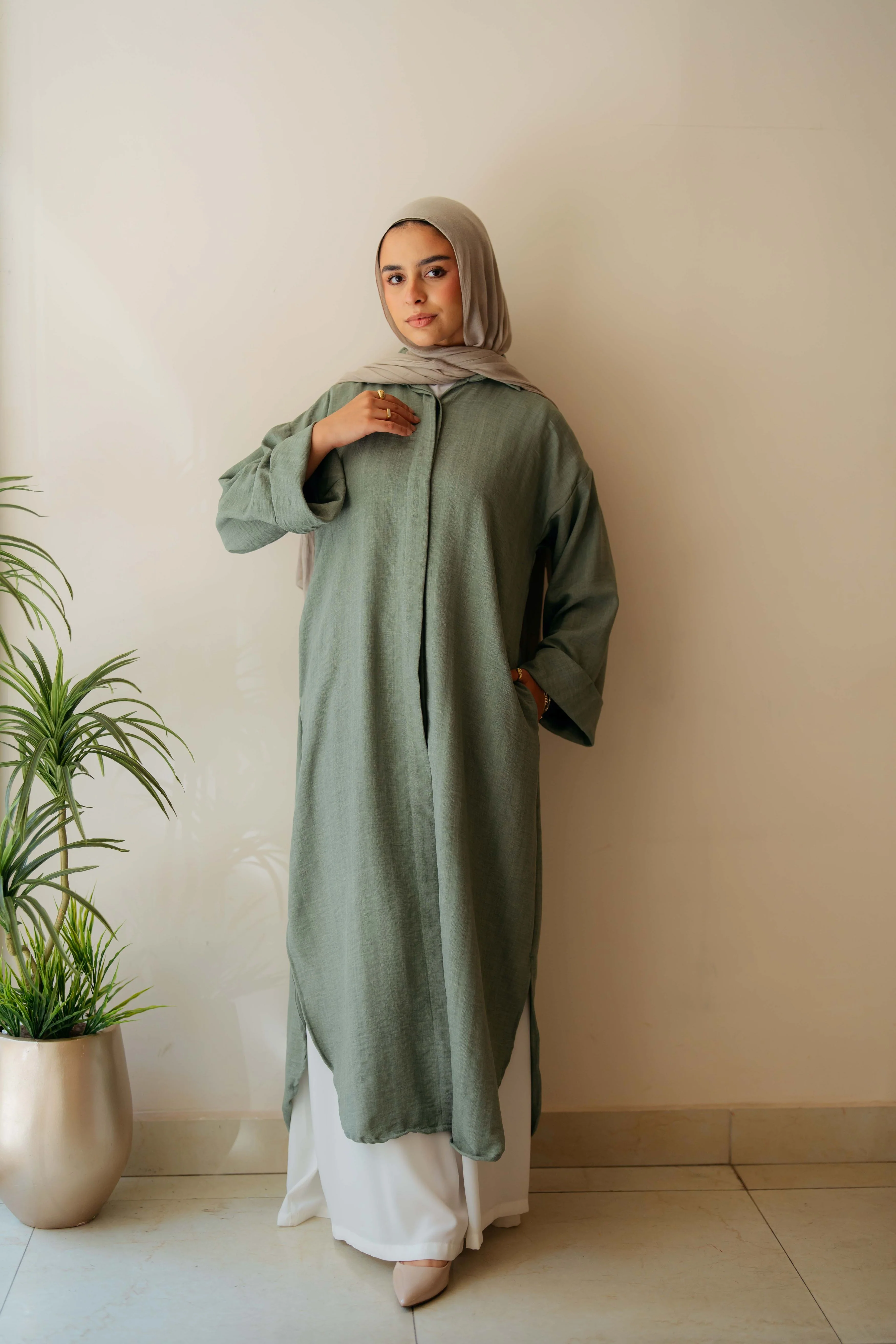 Plain Shirt Dress - Image 3