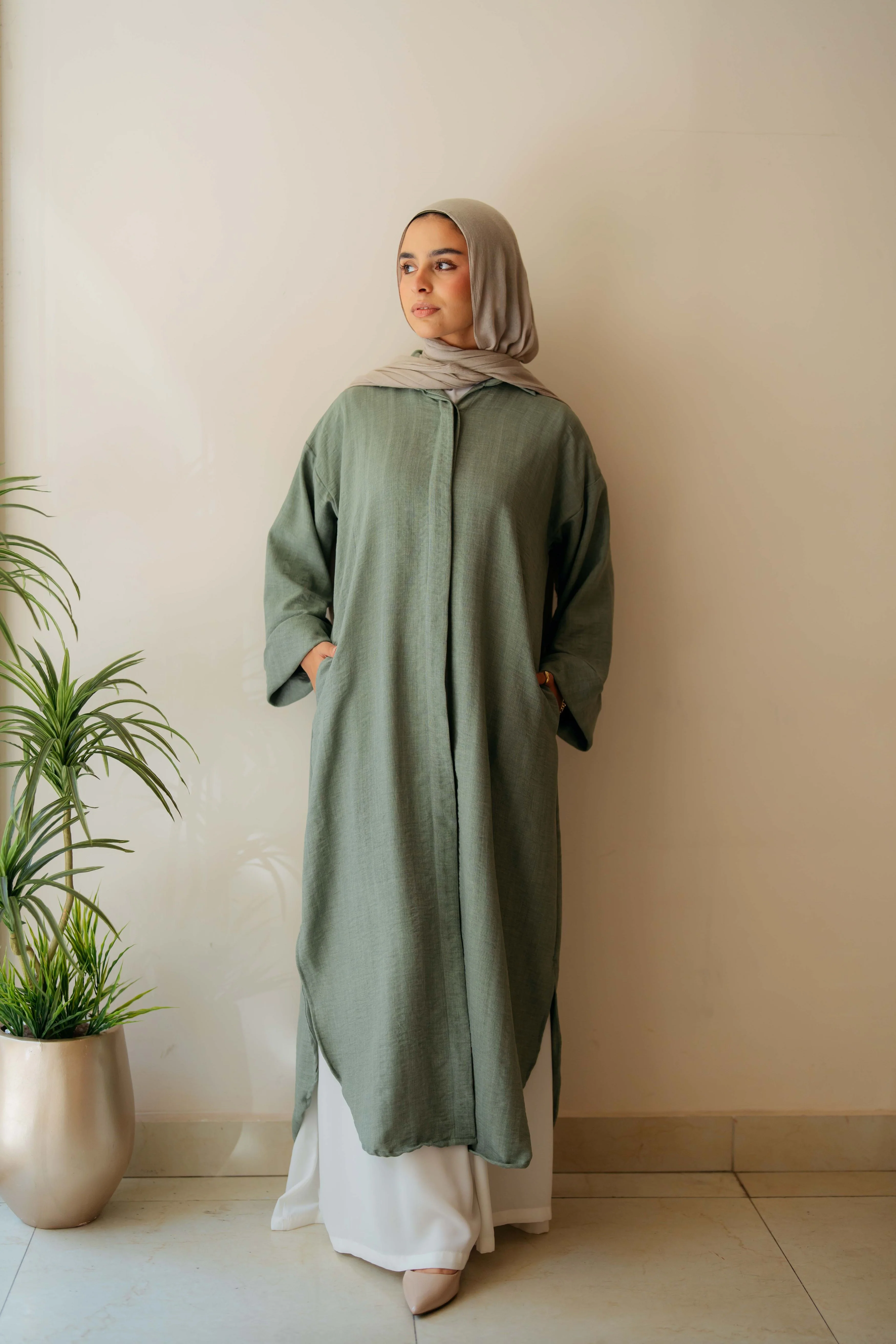 Plain Shirt Dress - Image 4