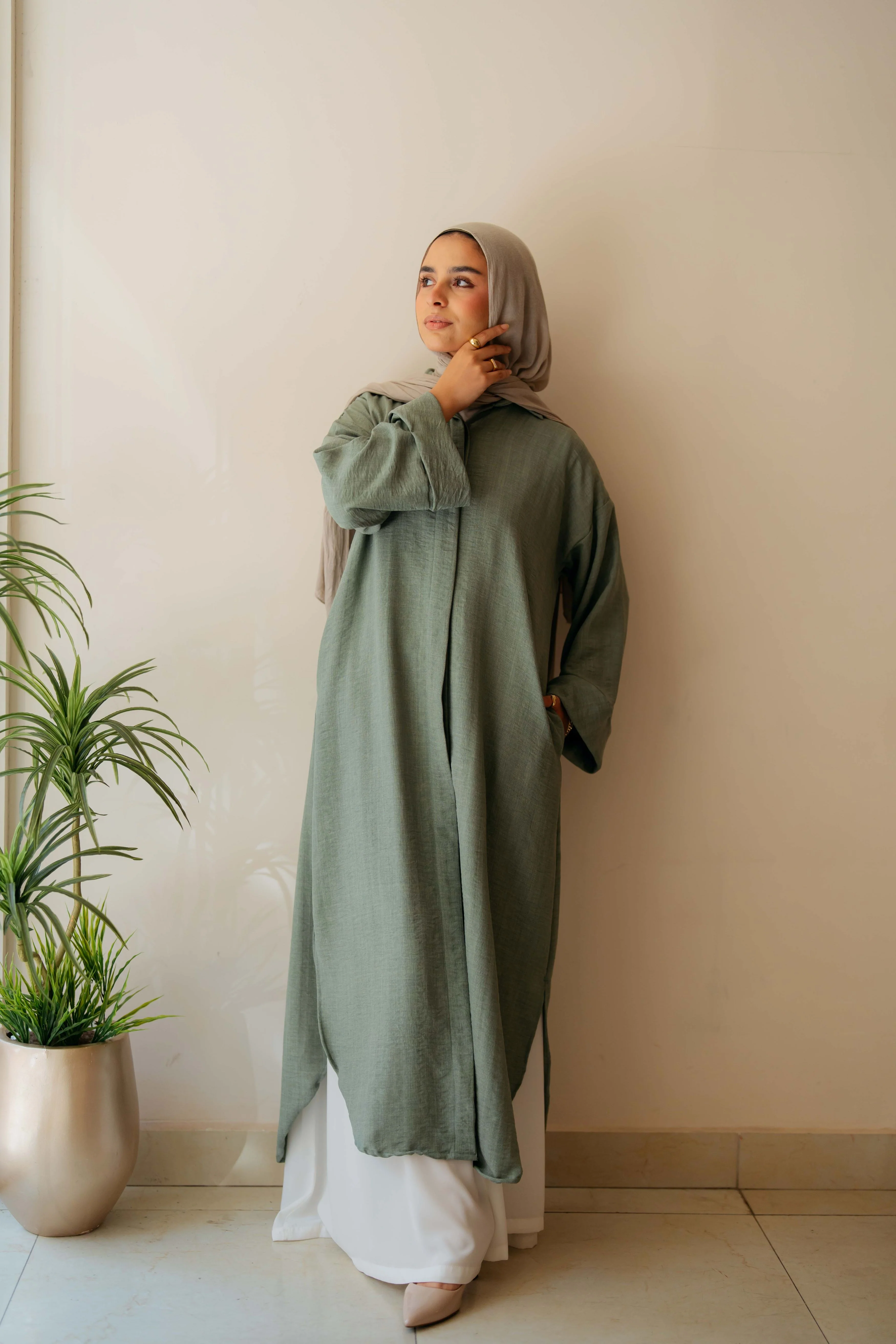 Plain Shirt Dress - Image 5