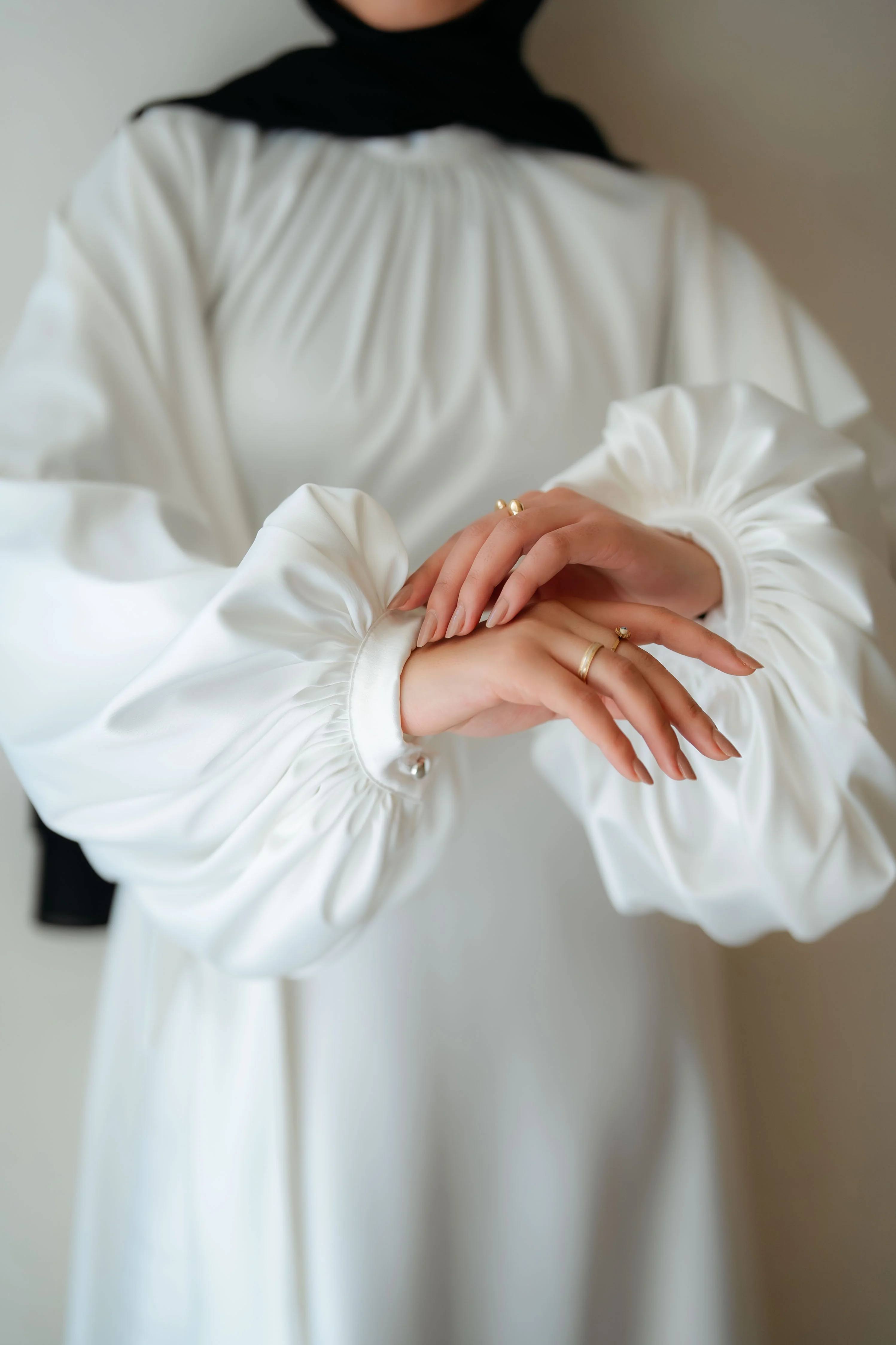 Satin Cloche Dress - Image 11