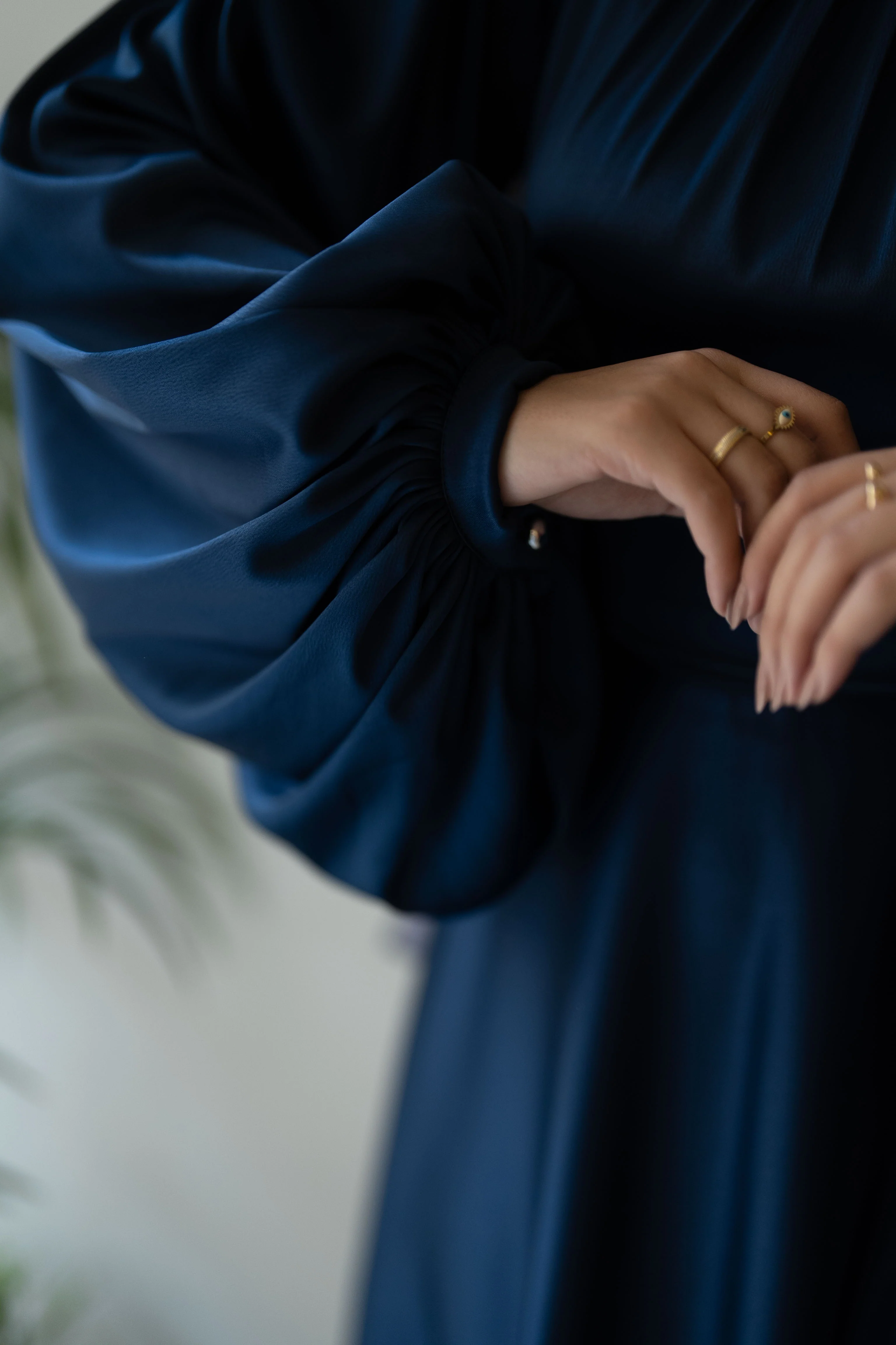 Satin Cloche Dress - Image 16