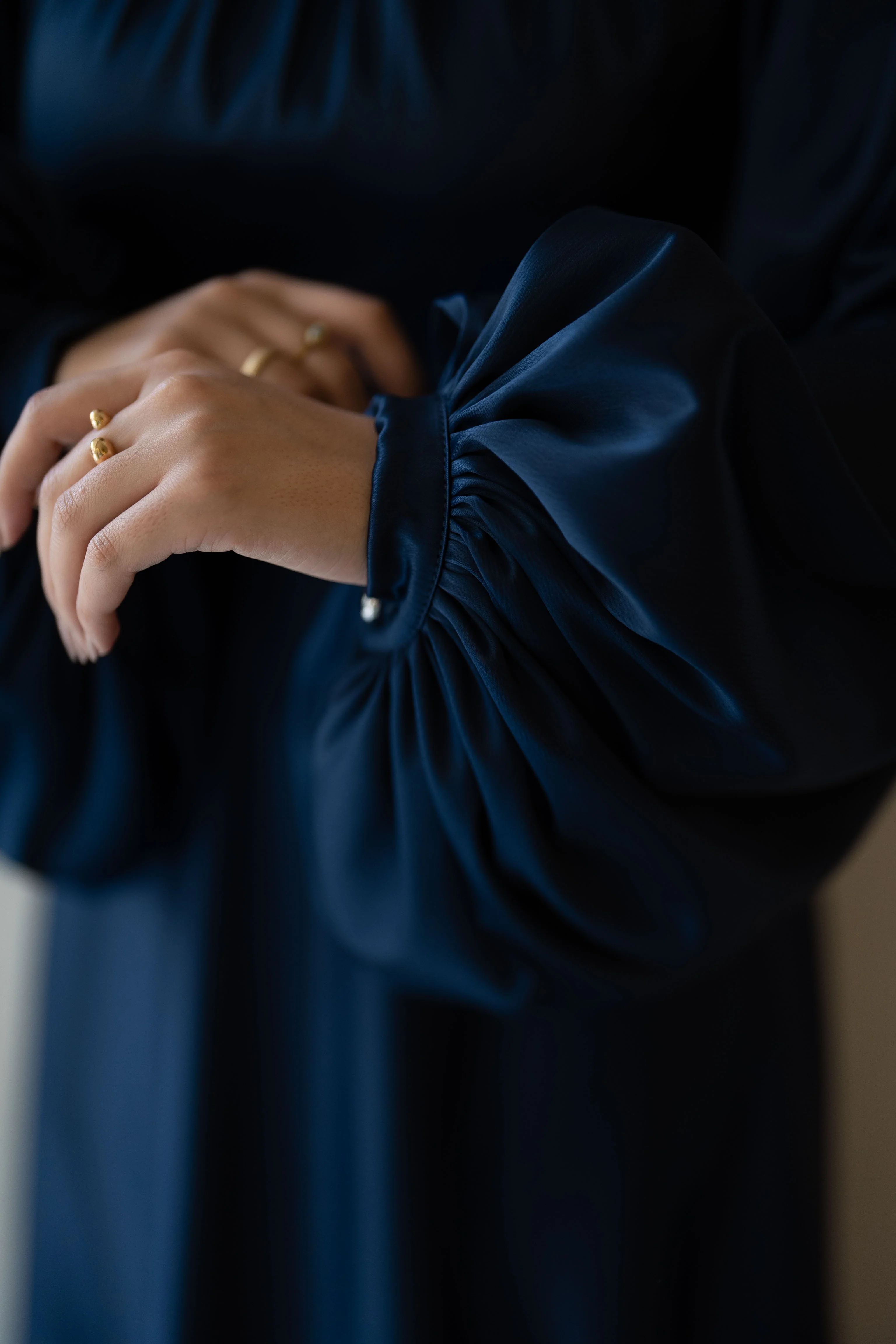 Satin Cloche Dress - Image 17