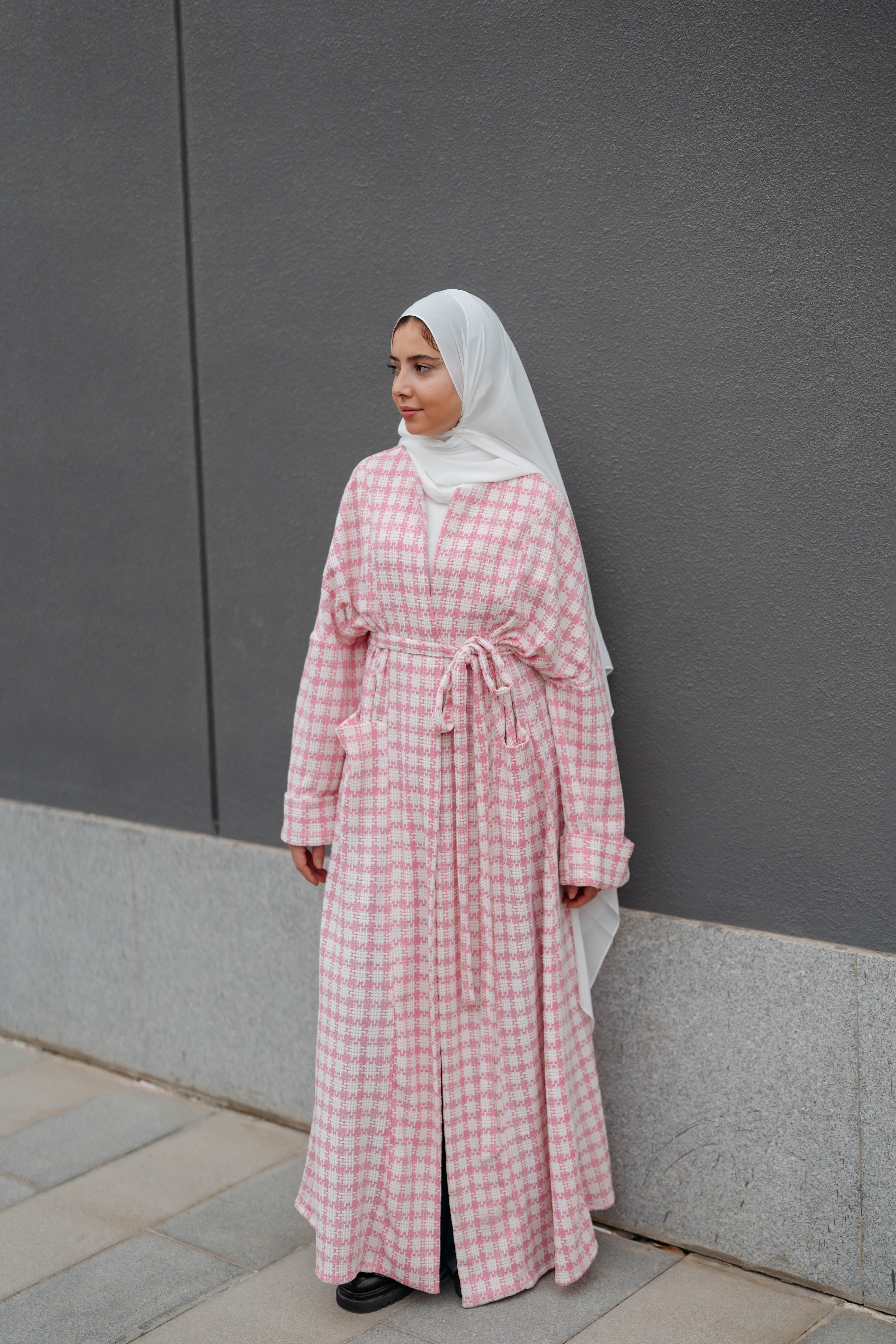 Soft Check Kimono