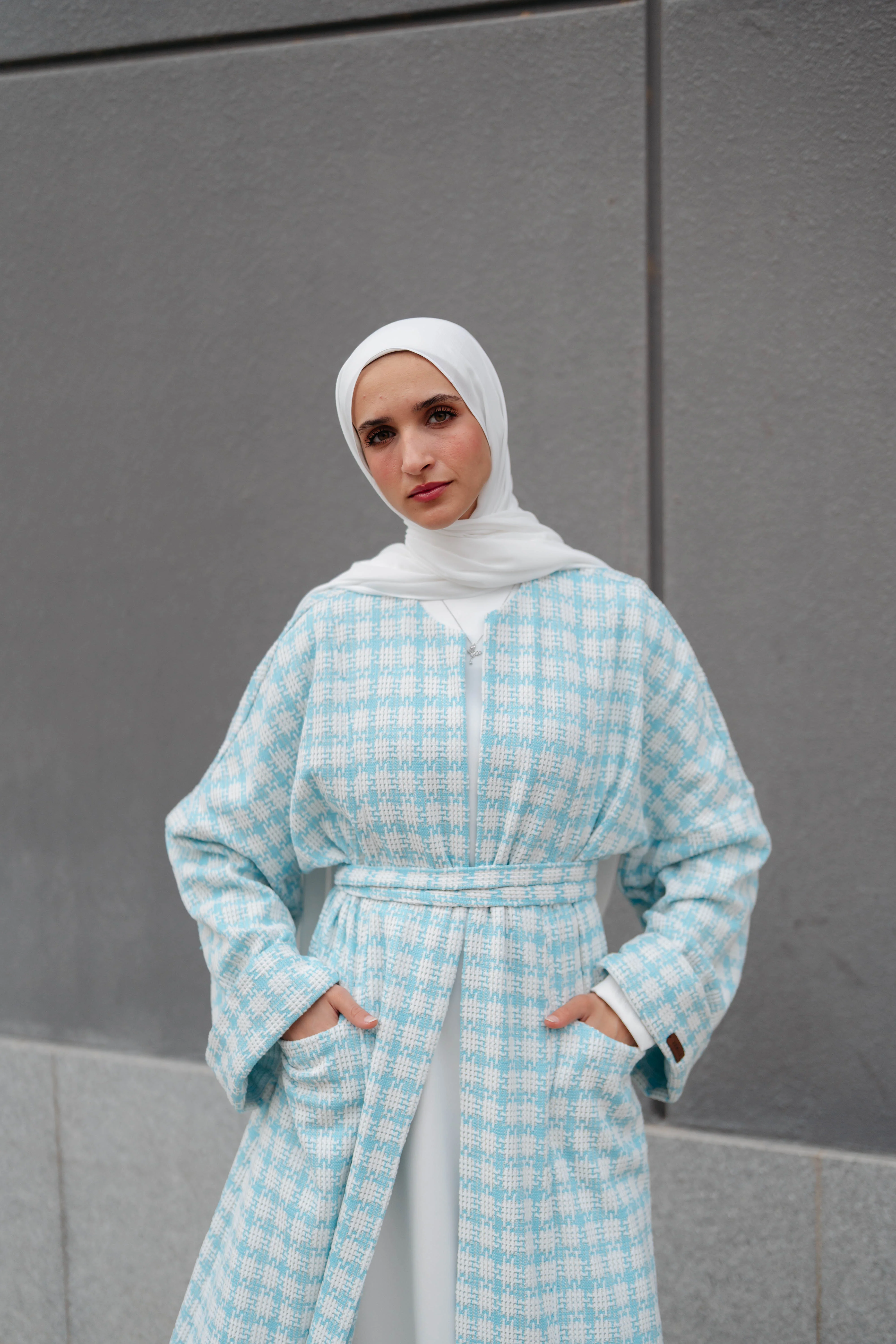 Soft Check Kimono - Image 17