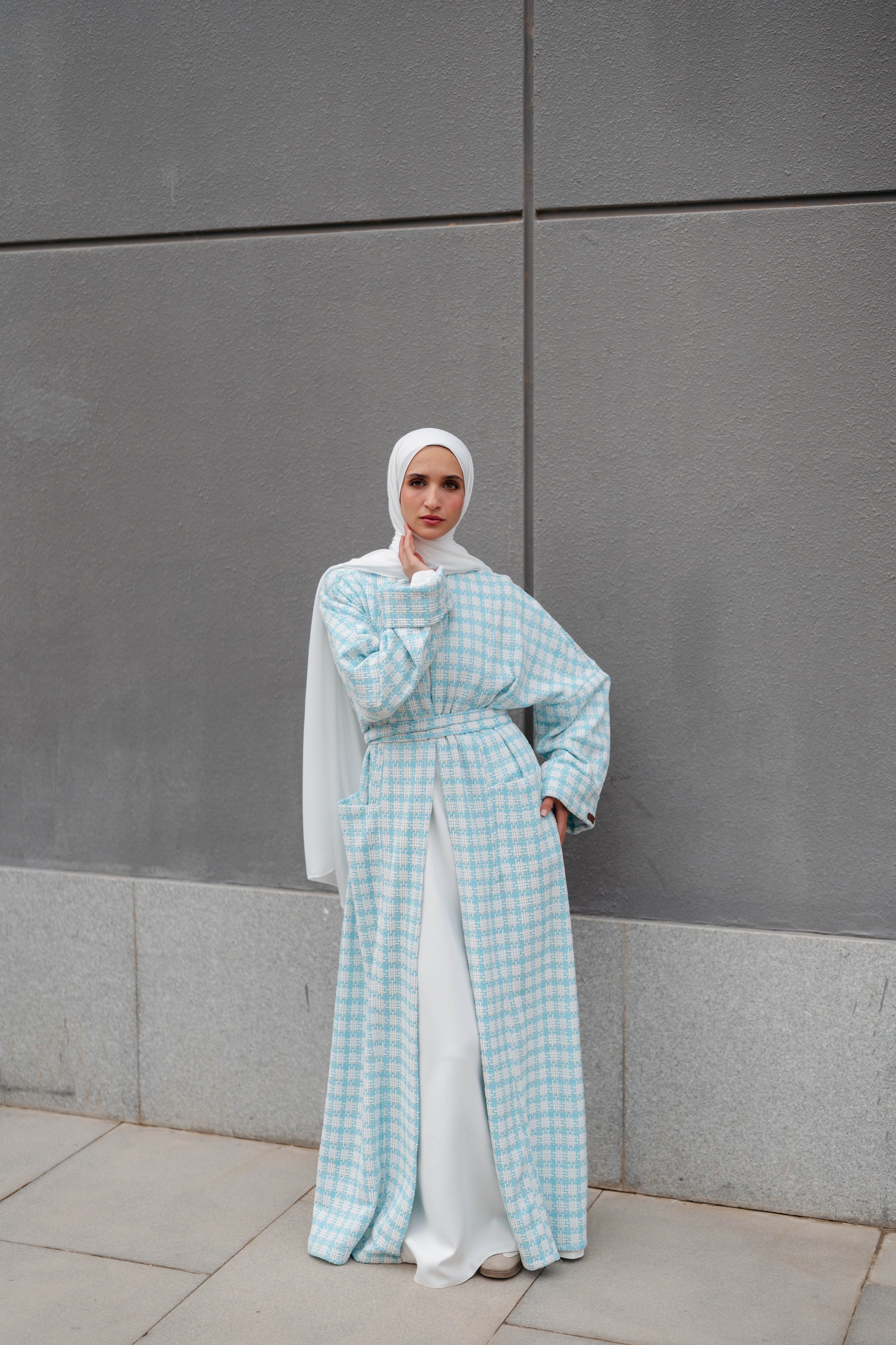 Soft Check Kimono - Image 19