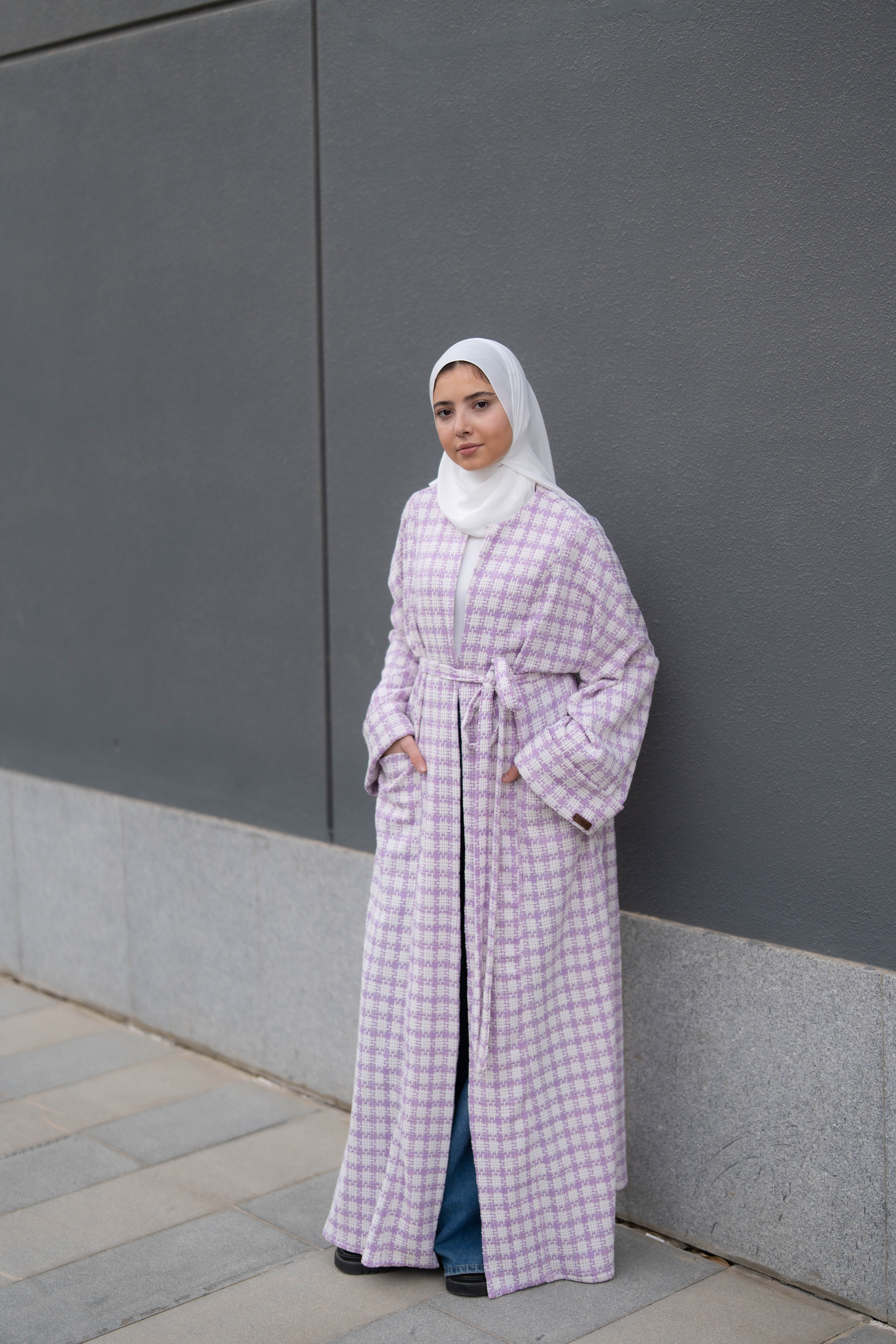 Soft Check Kimono - Image 3