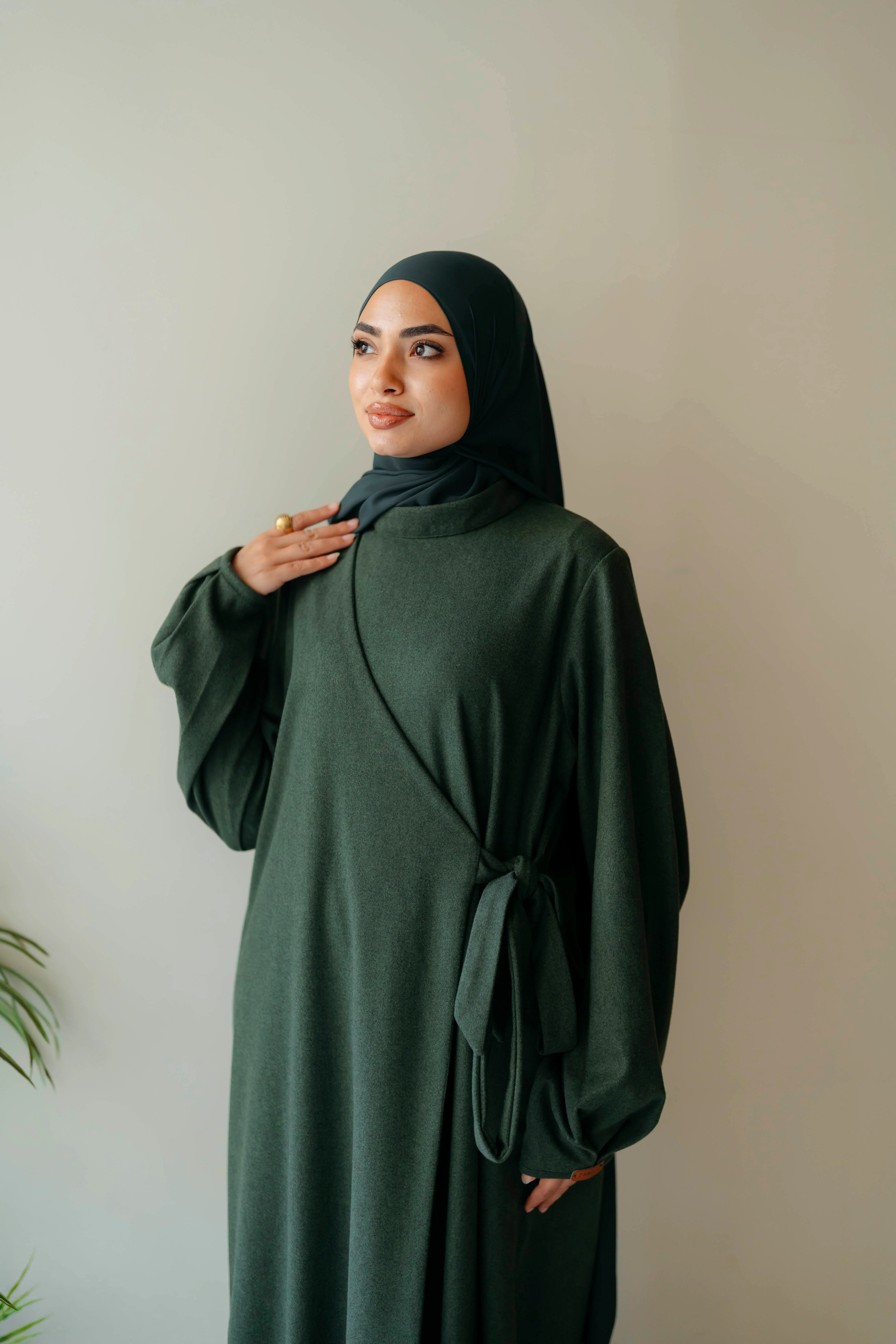 Wool Croisset Dress - Image 10