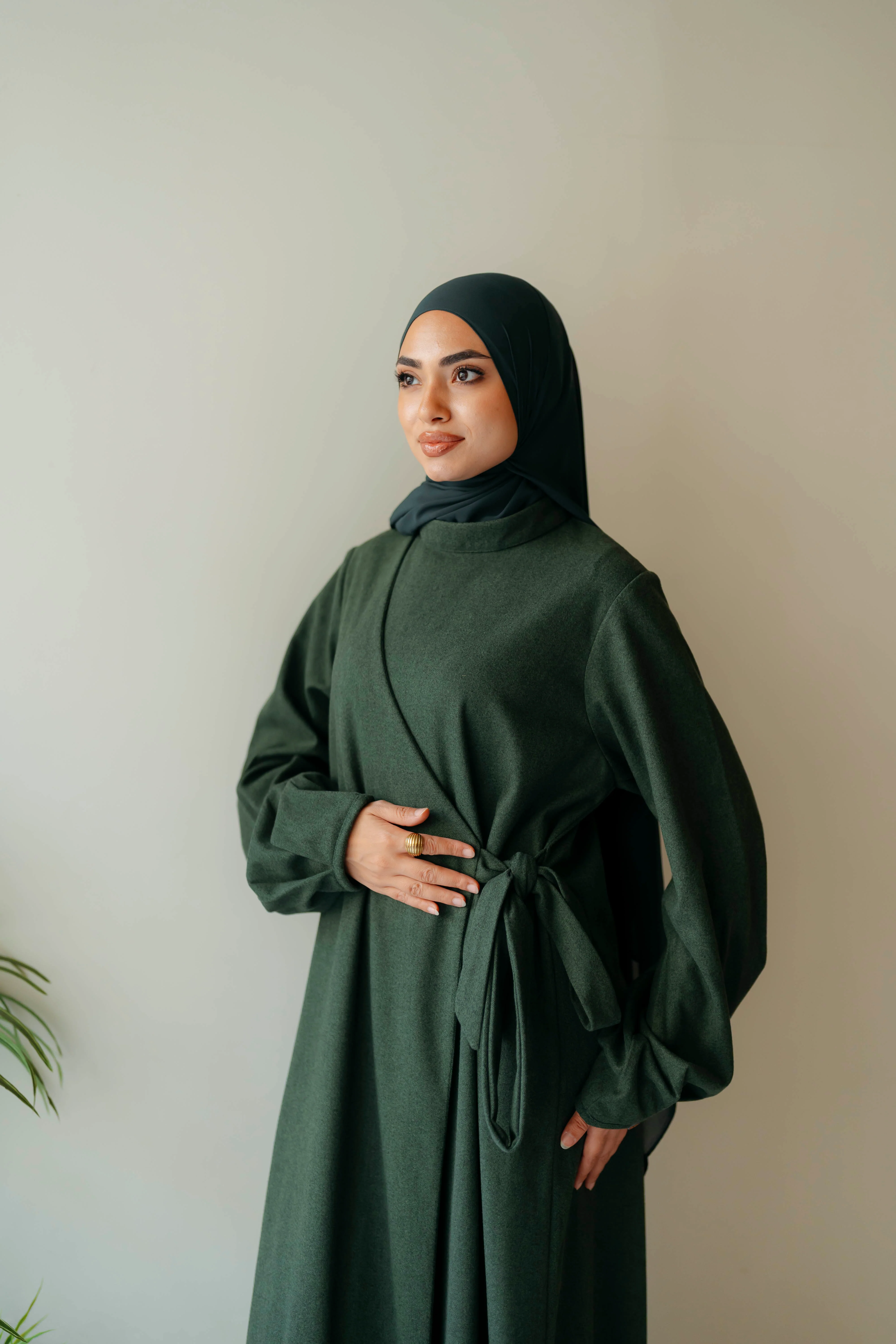 Wool Croisset Dress - Image 11
