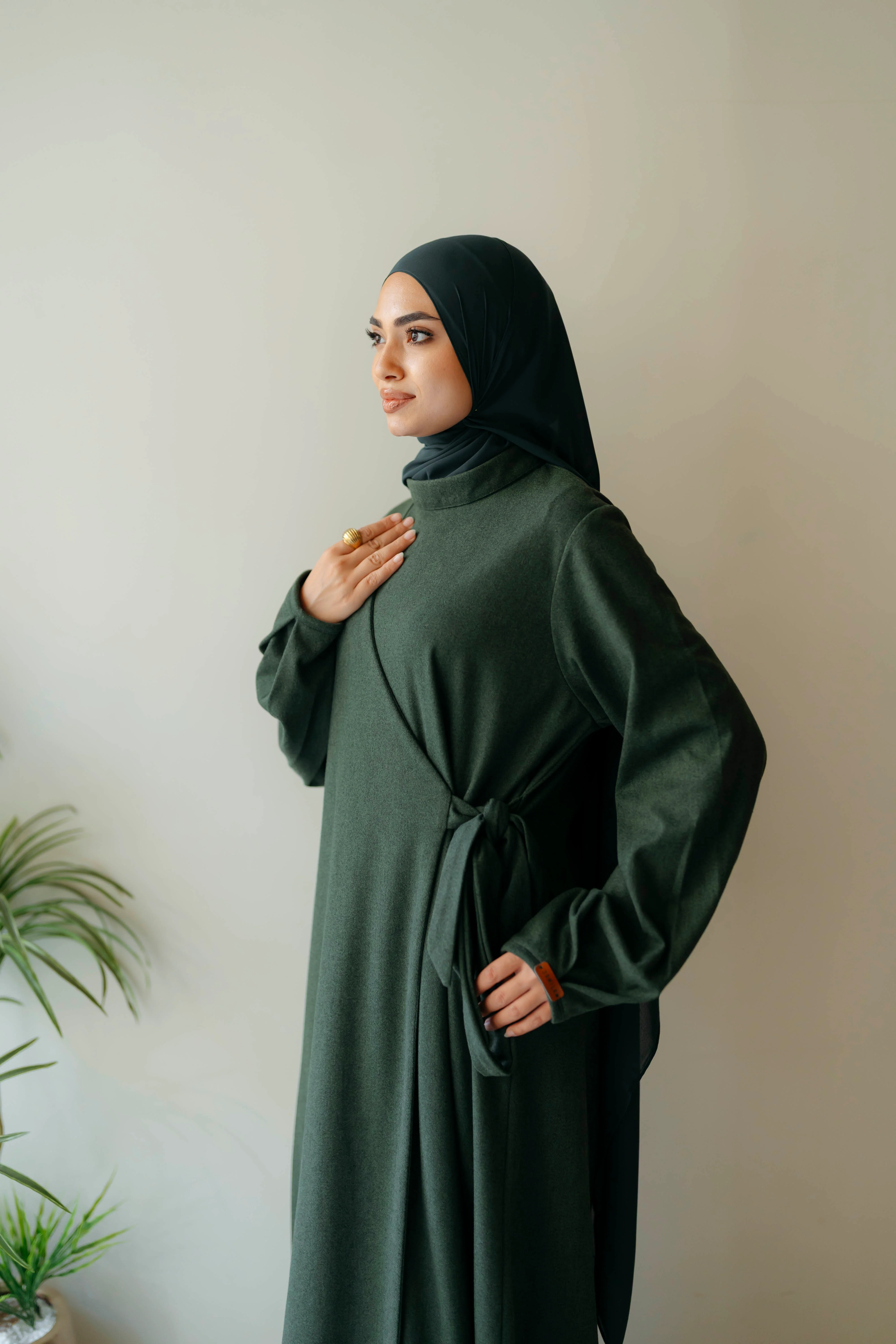 Wool Croisset Dress - Image 13