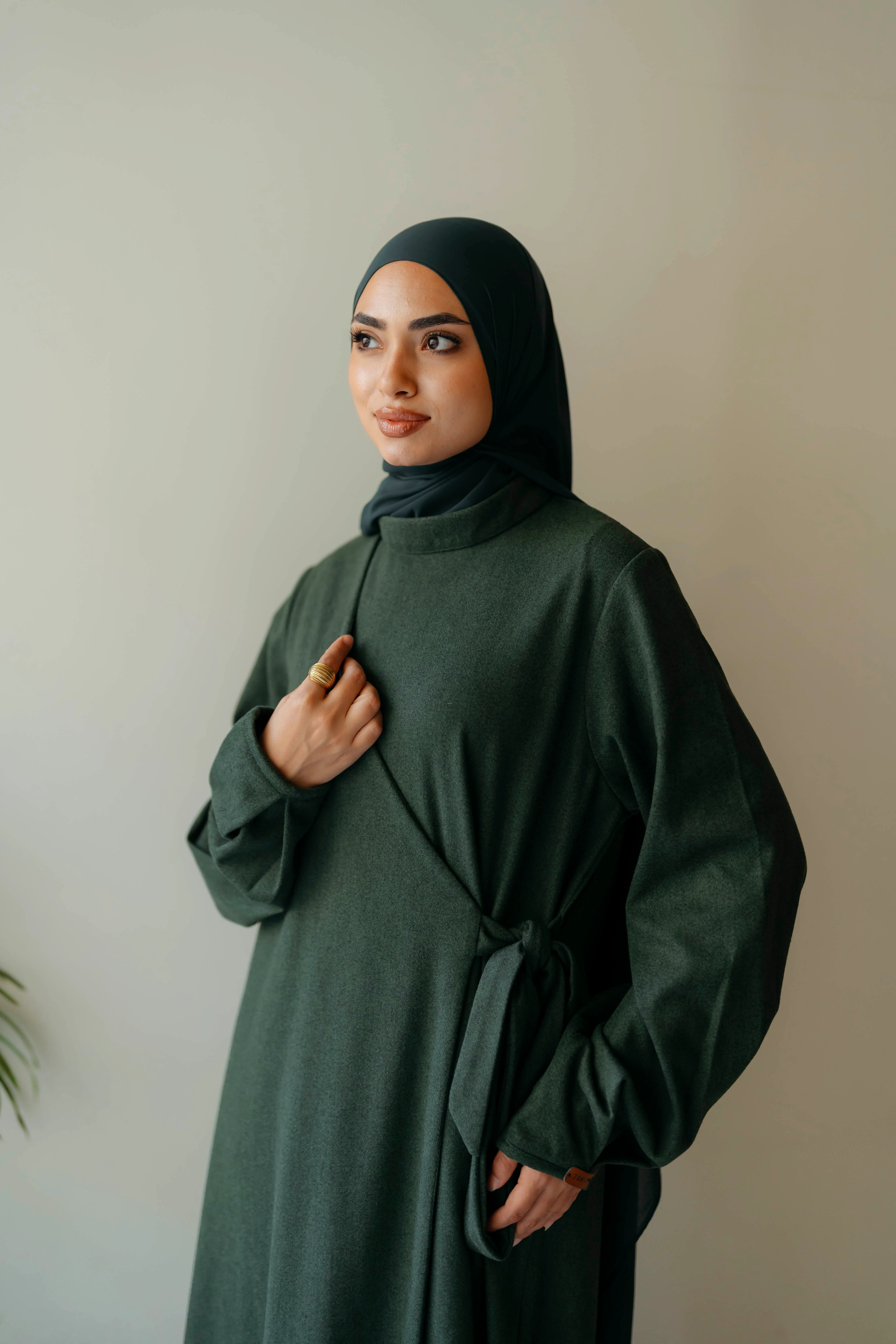 Wool Croisset Dress - Image 14
