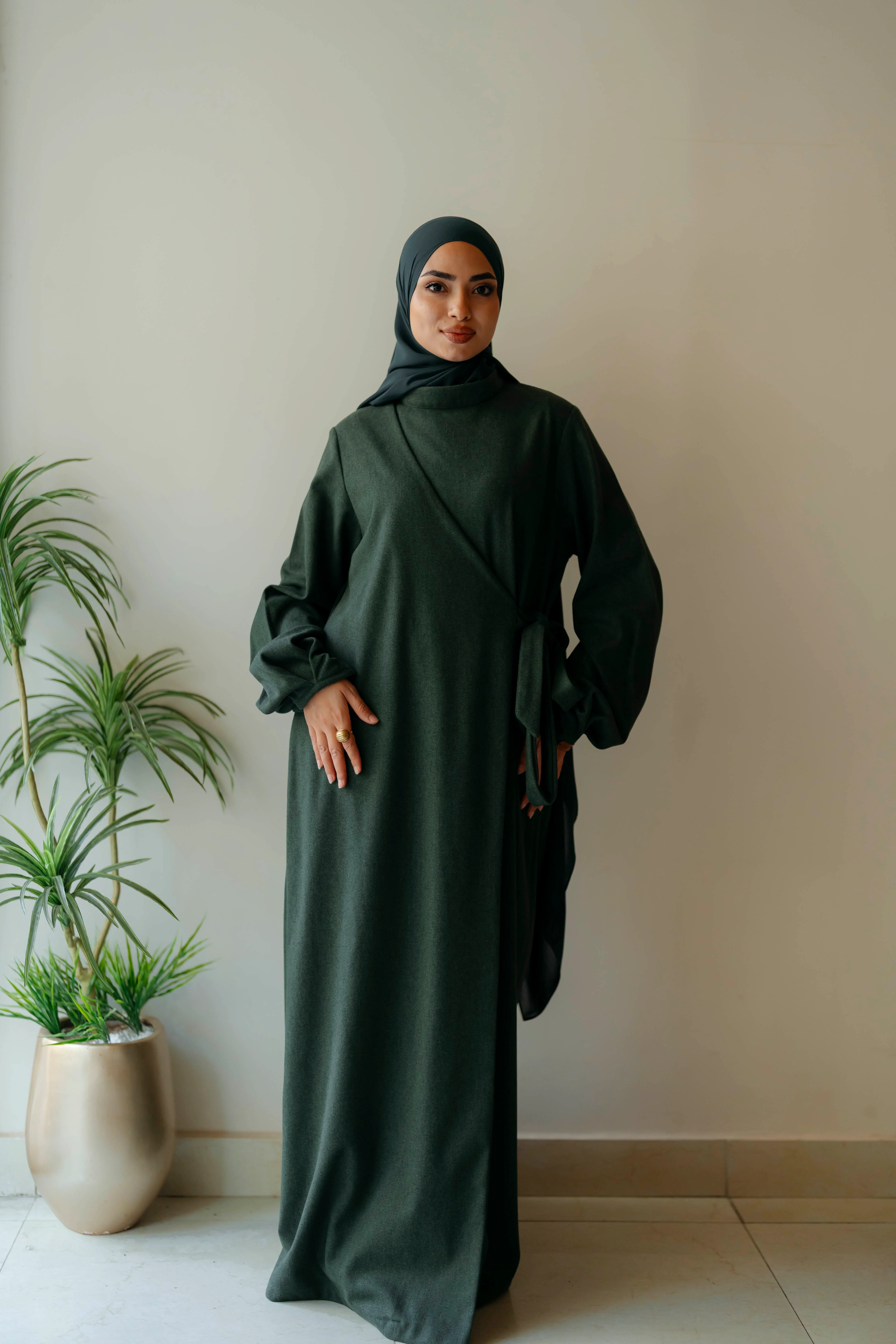 Wool Croisset Dress - Image 15