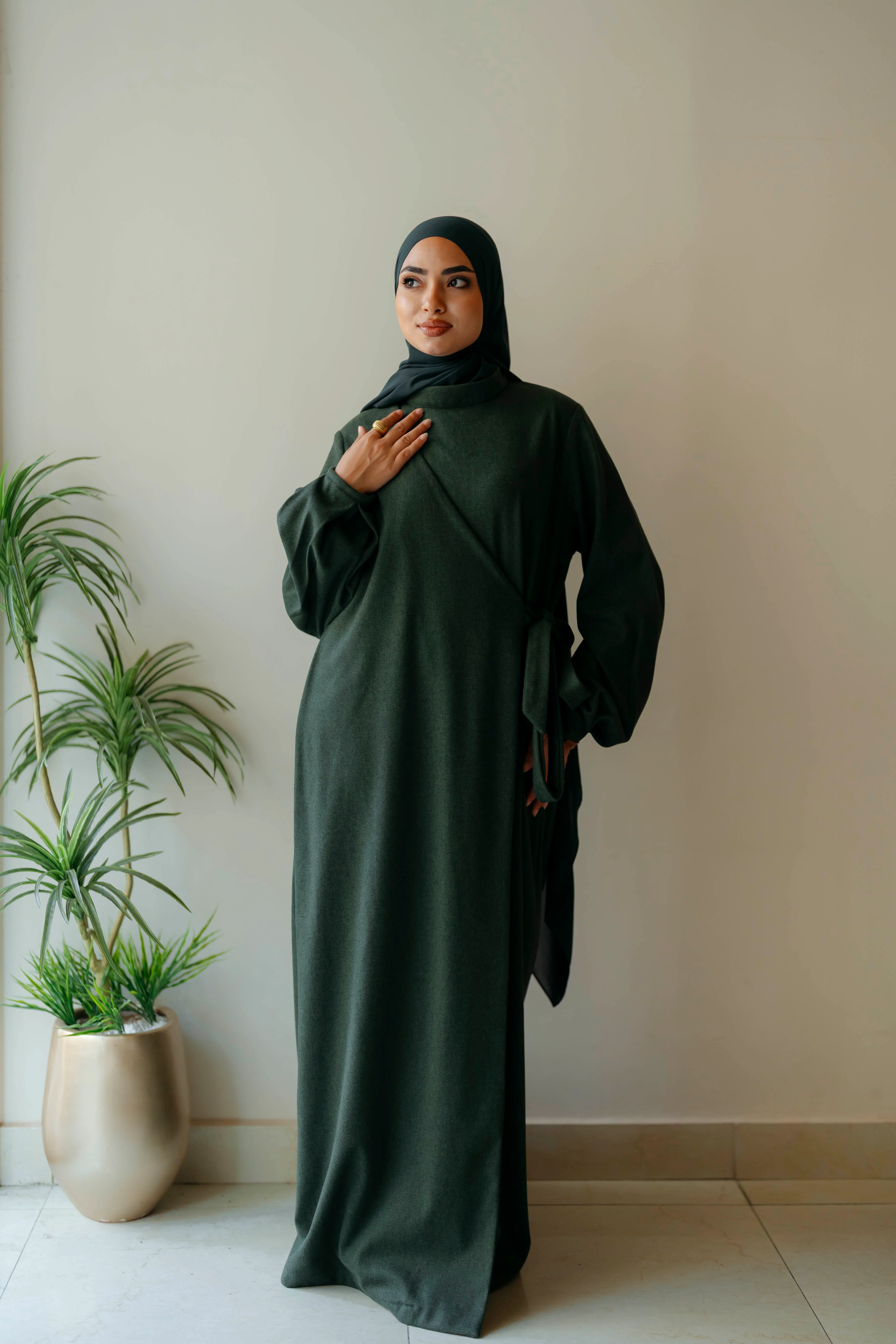 Wool Croisset Dress - Image 4