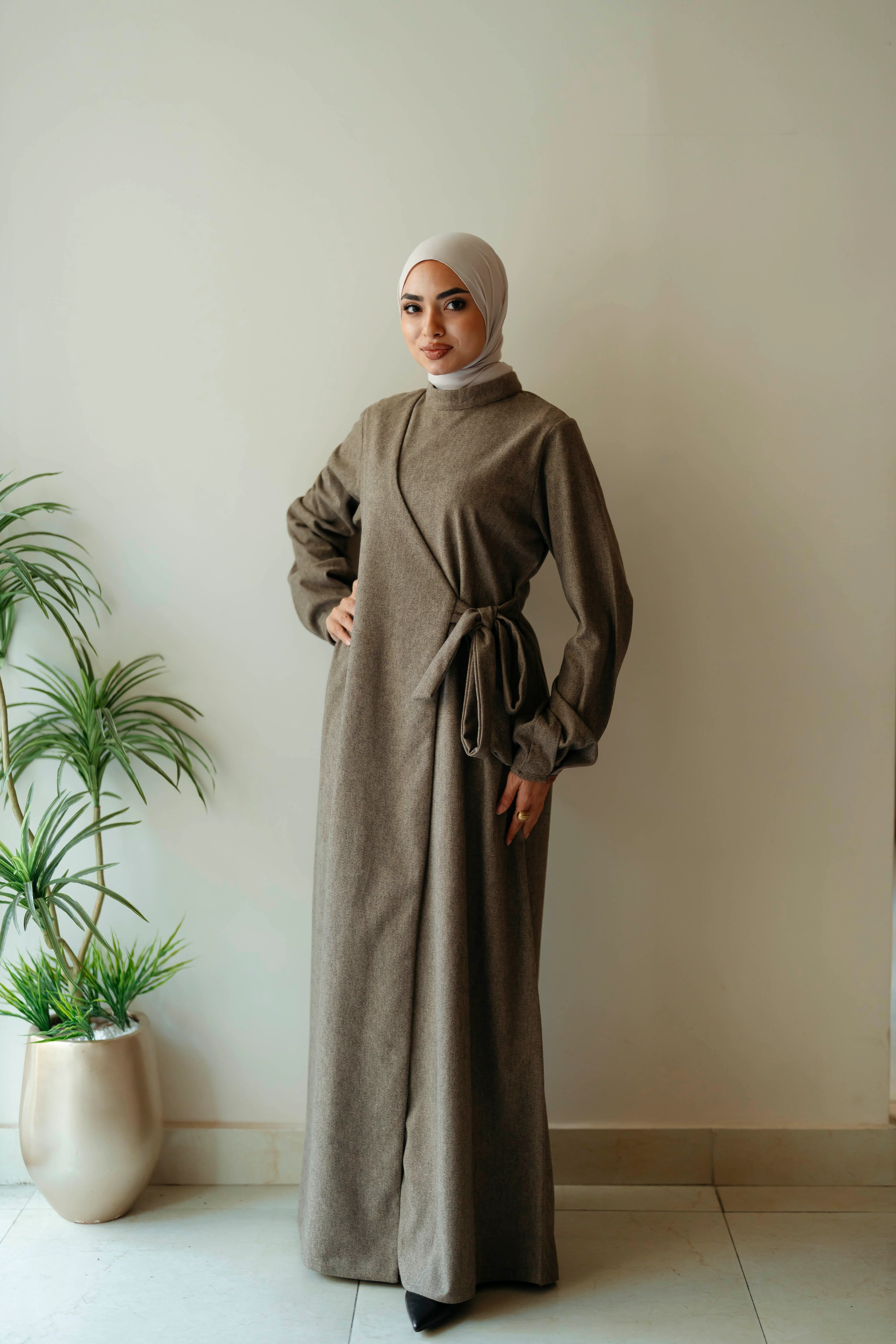 Wool Croisset Dress - Image 7